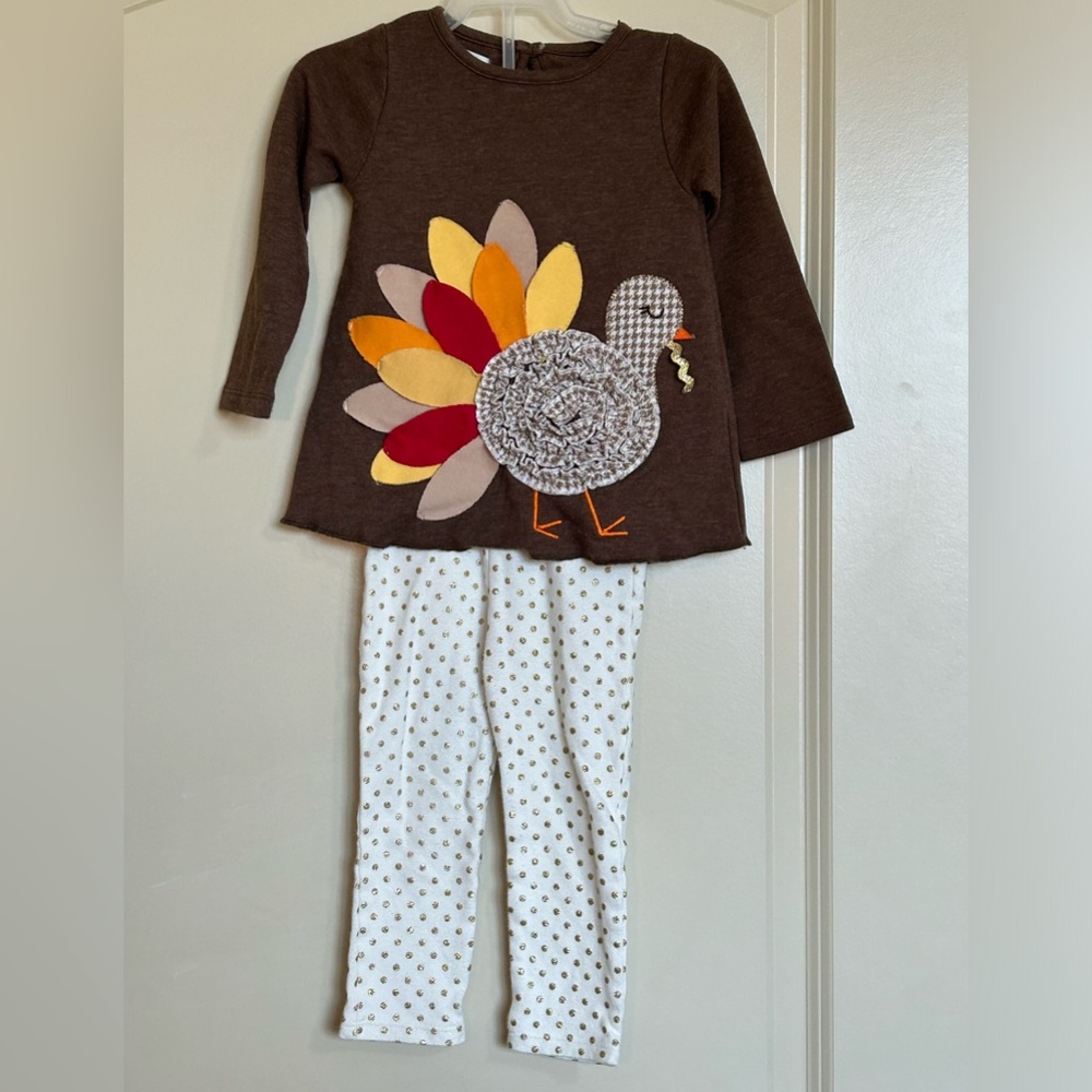 Mud Pie Turkey Top & Leggings